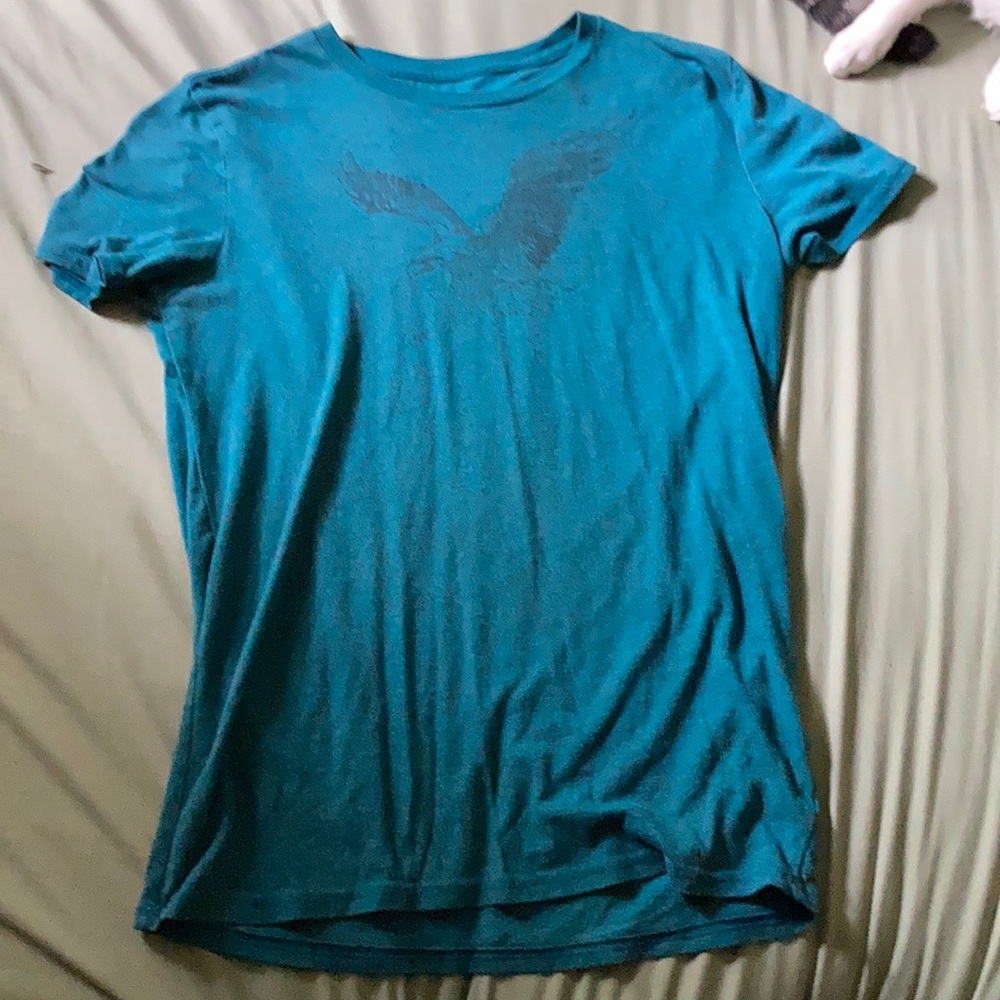 Faded blue eagle shirt